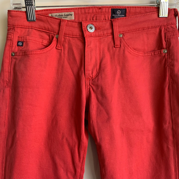 NWT Adriano Goldschmied The Absolute Legging Skinny Jeans Size 24 Coral - Picture 4 of 10